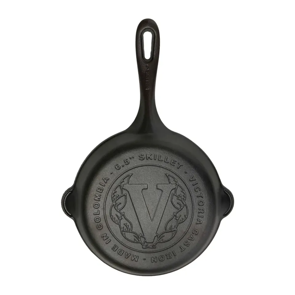 Online Victoria cast iron frying pan pre-seasoned, Ø16 cm Black