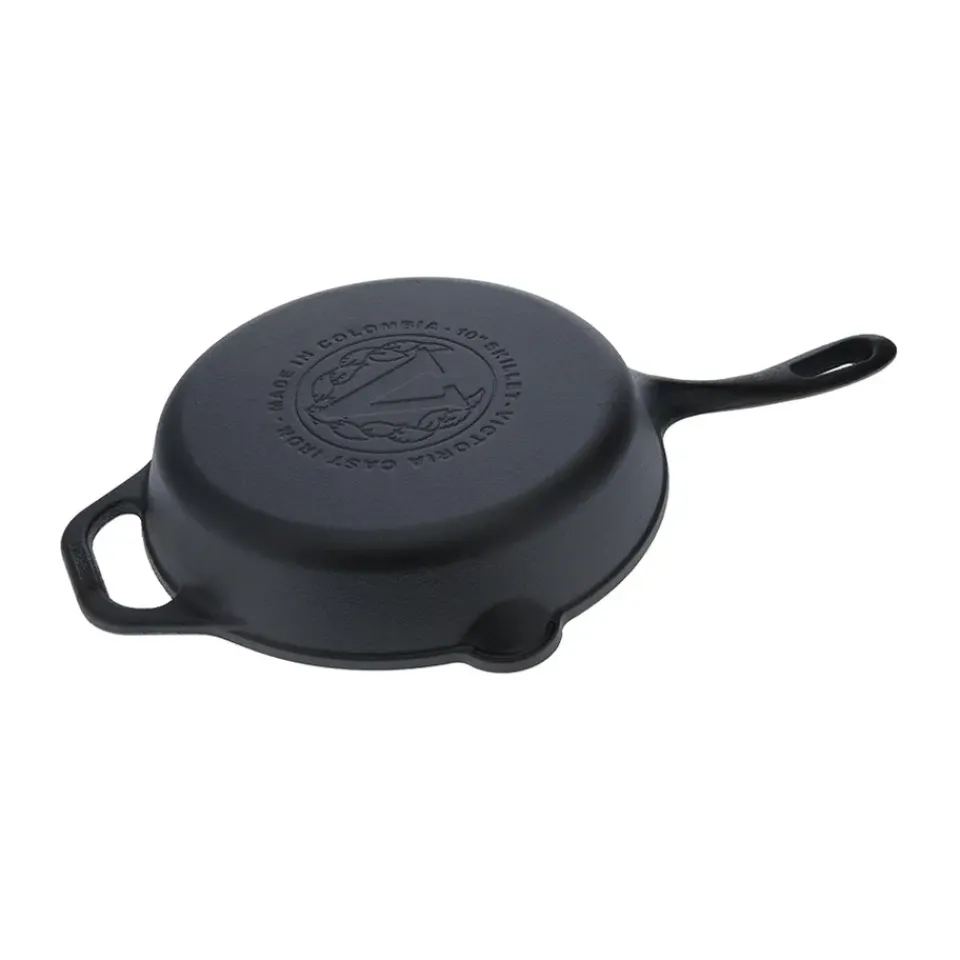 Hot Victoria cast iron frying pan pre-seasoned, Ø25 cm Black