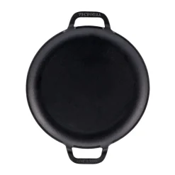 Cast Iron Pans|Frying Pans & Skillets^Victoria Comal frying pan two handles pre-seasoned, Ø25 cm → Ø25 cm Black
