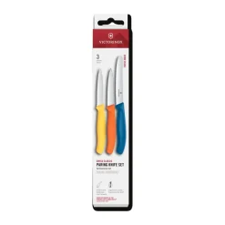 Outlet Victorinox Swiss Classic paring knife set, 3 pieces, Yellow-orange-blue YellowOrangeBlue