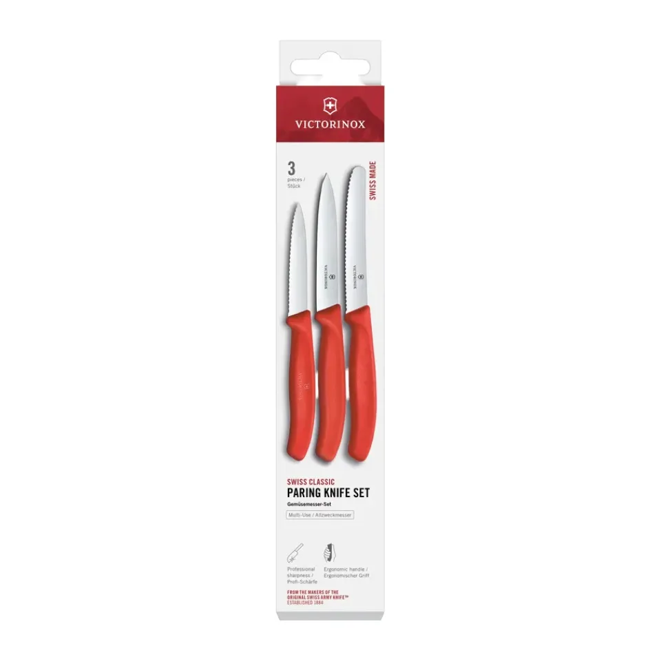 Knife Sets^Victorinox Swiss Classic paring knife set, 3 pieces, Black