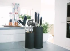 Knife Storage & Holders|Knife Blocks^Dorre Vida knife block and utensil holder 23 cm, Black