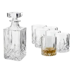 Sale Dorre Vide whiskey set - carafe and 6 whiskey glass, Chrystal Glass Transparent