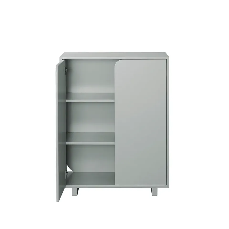 Best 1898 Vidja cabinet, lack. low. coated doors Grey