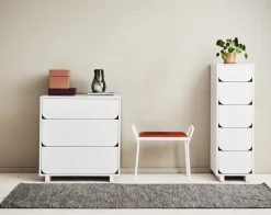 Dressers & Drawer Units|Dressers & Drawer Units^1898 Vidja draws- low 3 draws, White