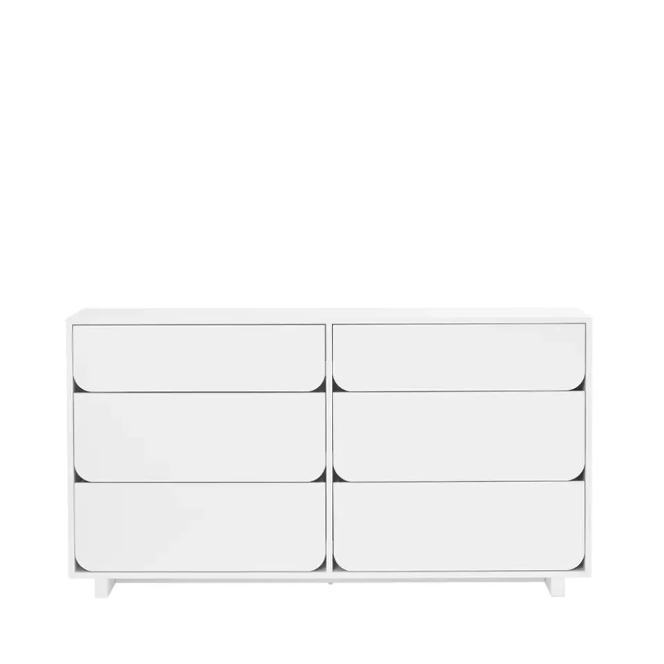 Dressers & Drawer Units|Dressers & Drawer Units^1898 Vidja Dubbel chest of draws, lacq. 6 box White