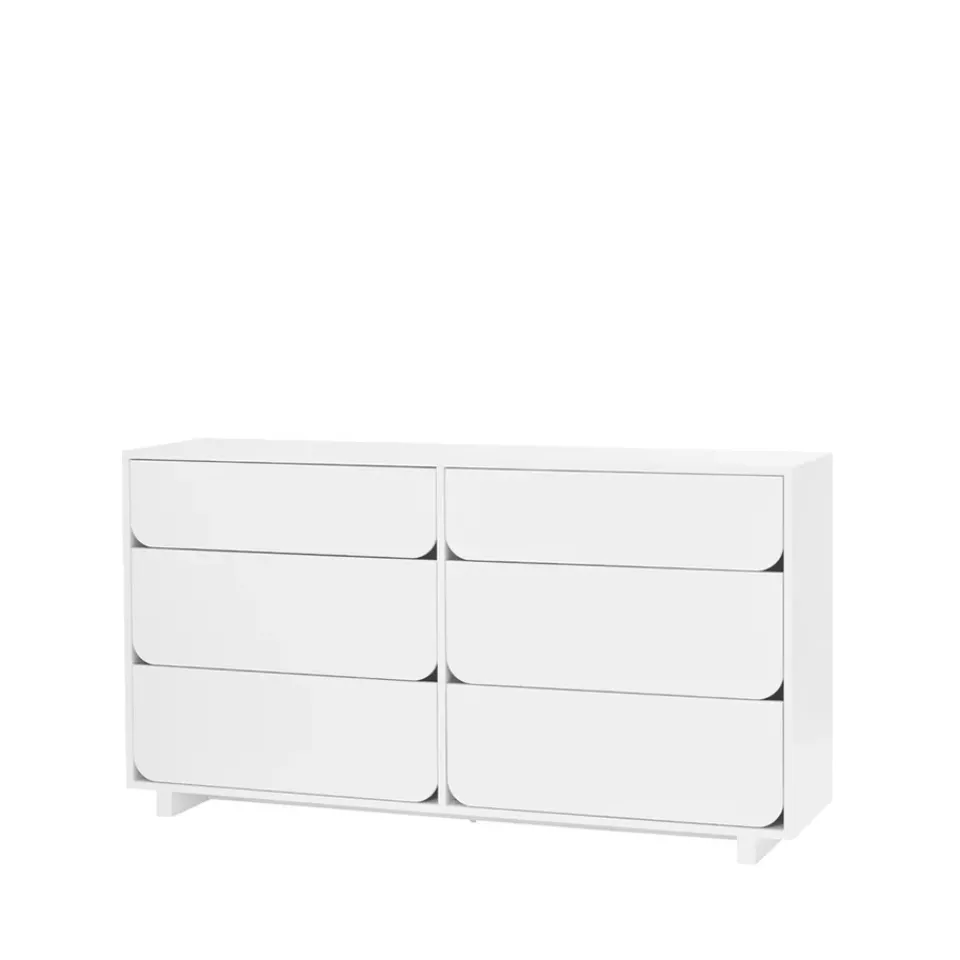 Dressers & Drawer Units|Dressers & Drawer Units^1898 Vidja Dubbel chest of draws, lacq. 6 box White