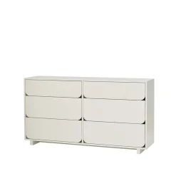 Hot 1898 Vidja Dubbel chest of draws, Sand. 6 box Beige