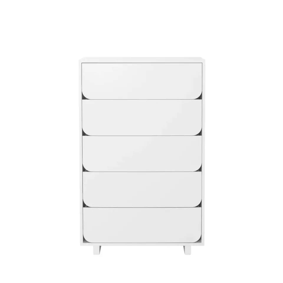Dressers & Drawer Units|Dressers & Drawer Units^1898 Vidja high chest of draws, lacq. 5 box White