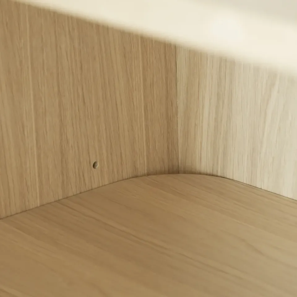 Display & Glass Cabinets|Display & Glass Cabinets^1898 Vidja hight display cabinet, White pigmented oak Beige