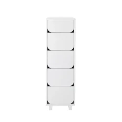 Online 1898 Vidja narrow chest of draws 5 box, lacquered White