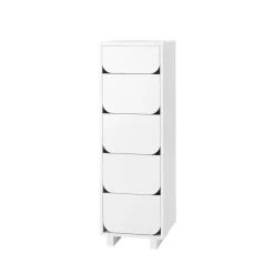 Online 1898 Vidja narrow chest of draws 5 box, lacquered White