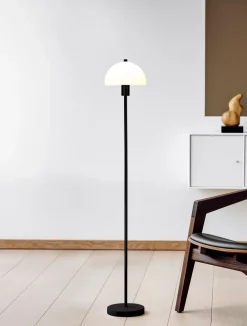 Reading Lamps|Floor Lamps^Herstal Vienda floor lamp, -opal glass Black
