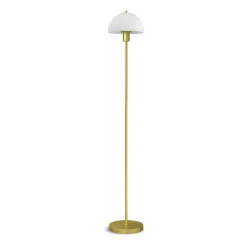 Hot Herstal Vienda floor lamp, Bronze-Opal Glass Gold-coloured