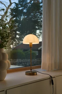 Discount Herstal Vienda table lamp, brass-white Gold-colouredWhite