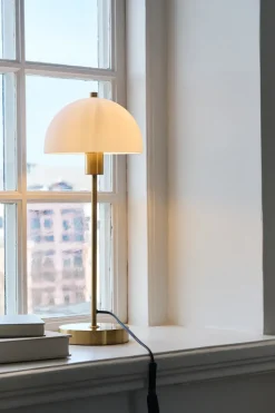 Discount Herstal Vienda table lamp, brass-white Gold-colouredWhite