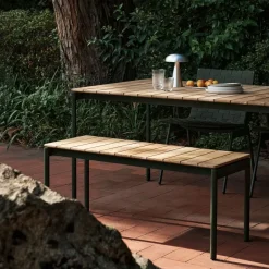 Clearance &Tradition Ville AV27 bench small 110x40 cm, Bronze Green
