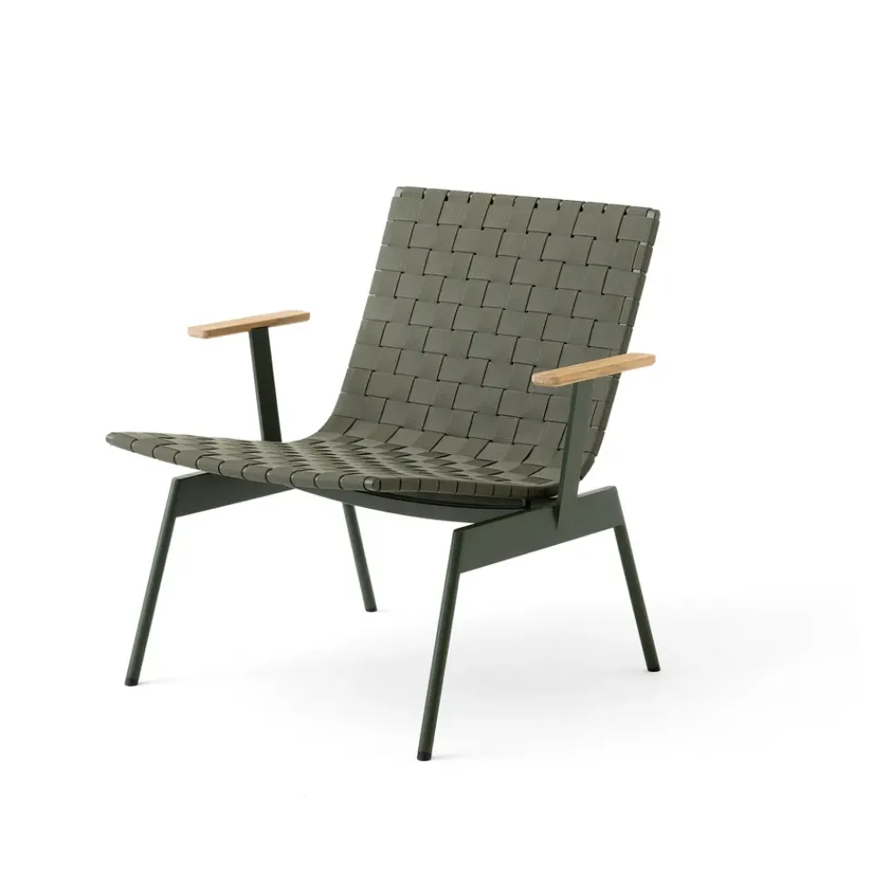 Outdoor Lounge Furniture^&Tradition Ville Outdoor AV45 loungestol med armstöd, Bronze Green