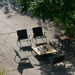 Outdoor Lounge Furniture^&Tradition Ville Outdoor AV45 loungestol med armstöd, Bronze Green