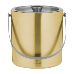 Clearance Viners ice bucket with lid 1.5 l, Gold Gold-coloured