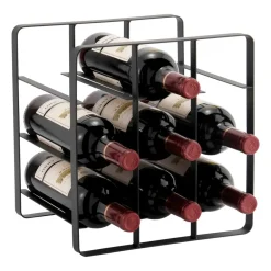 Hot Dorre Vinia wine rack 9 bottles 30 cm, Iron Black