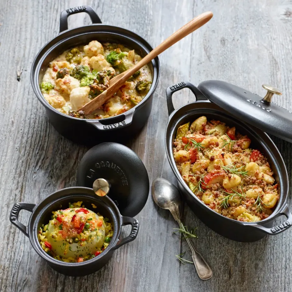 Cooking Pots & Casserole Dishes^STAUB Vintage La Coquette casserole dish round 0.5 L, Black