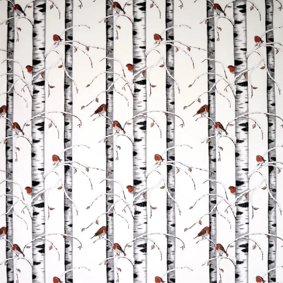 Fabric By The Metre^Arvidssons Textil Vinterdungen fabric, White