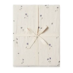 Bed Sheets^Garbo&Friends Viola Muslin fitted sheet, 90x200x30 cm Blue