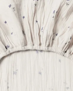 Bed Sheets^Garbo&Friends Viola Muslin fitted sheet, 90x200x30 cm Blue