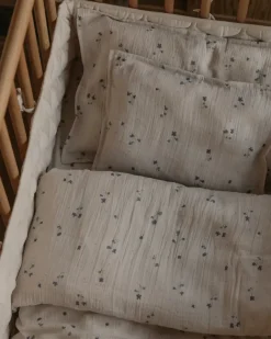 Bed Sets^Garbo&Friends Viola Muslin Junior Bedding Set, 100x130 cm/35x55 cm Blue