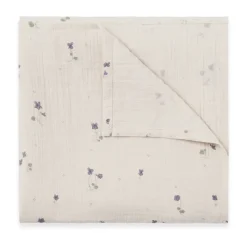 Baby Blankets^Garbo&Friends Viola Muslin swaddle blanket, 110x110 cm Blue