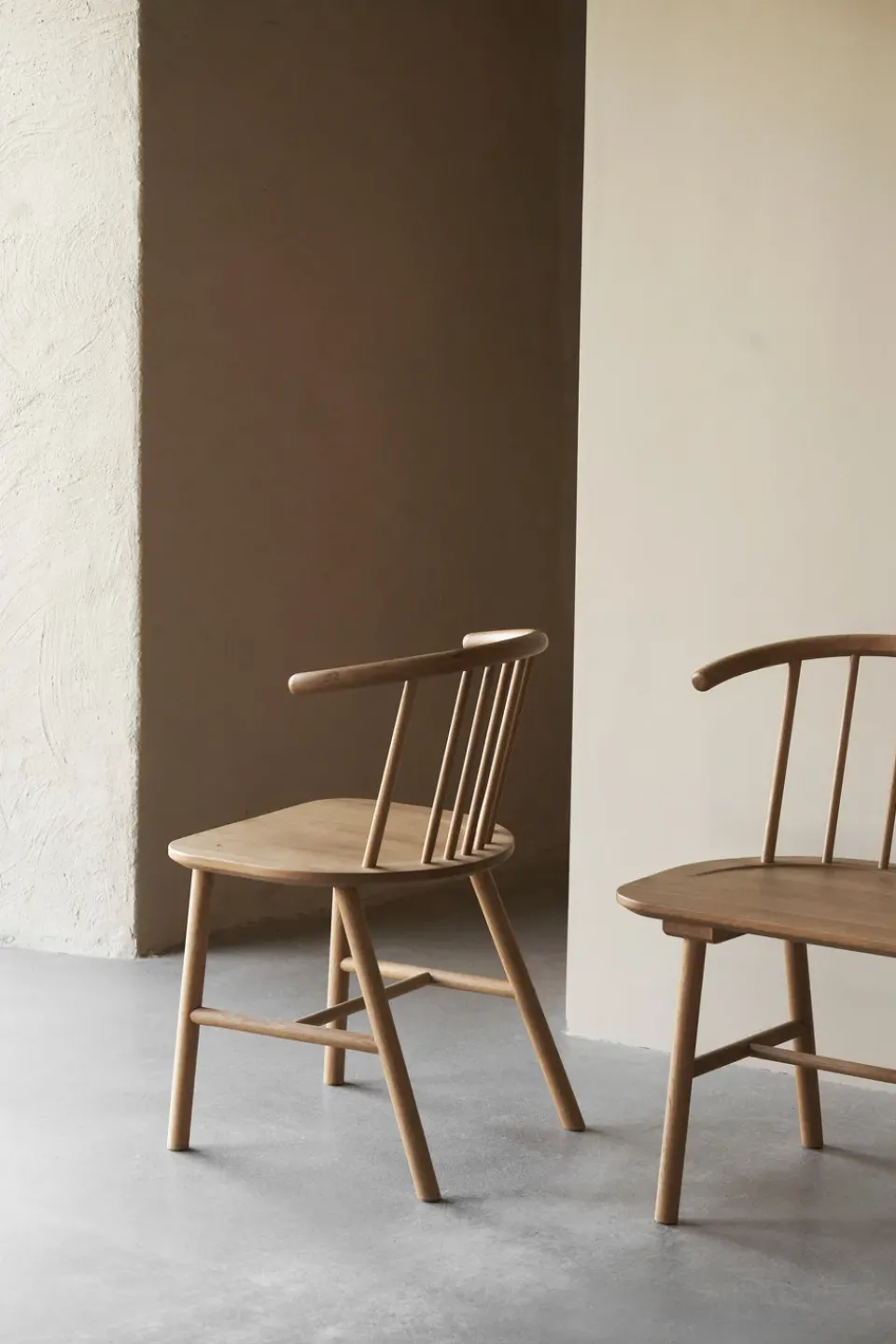 Chairs^NJRD VIOR dining chair, Lacquered oak Beige