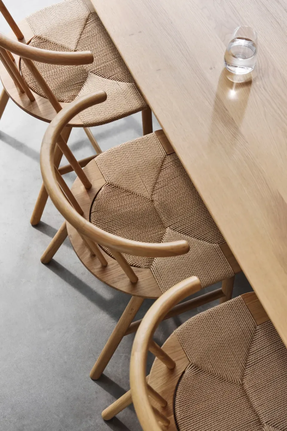 Sale NJRD VIOR dining chair wicker seat, Lacquered oak-nature Beige
