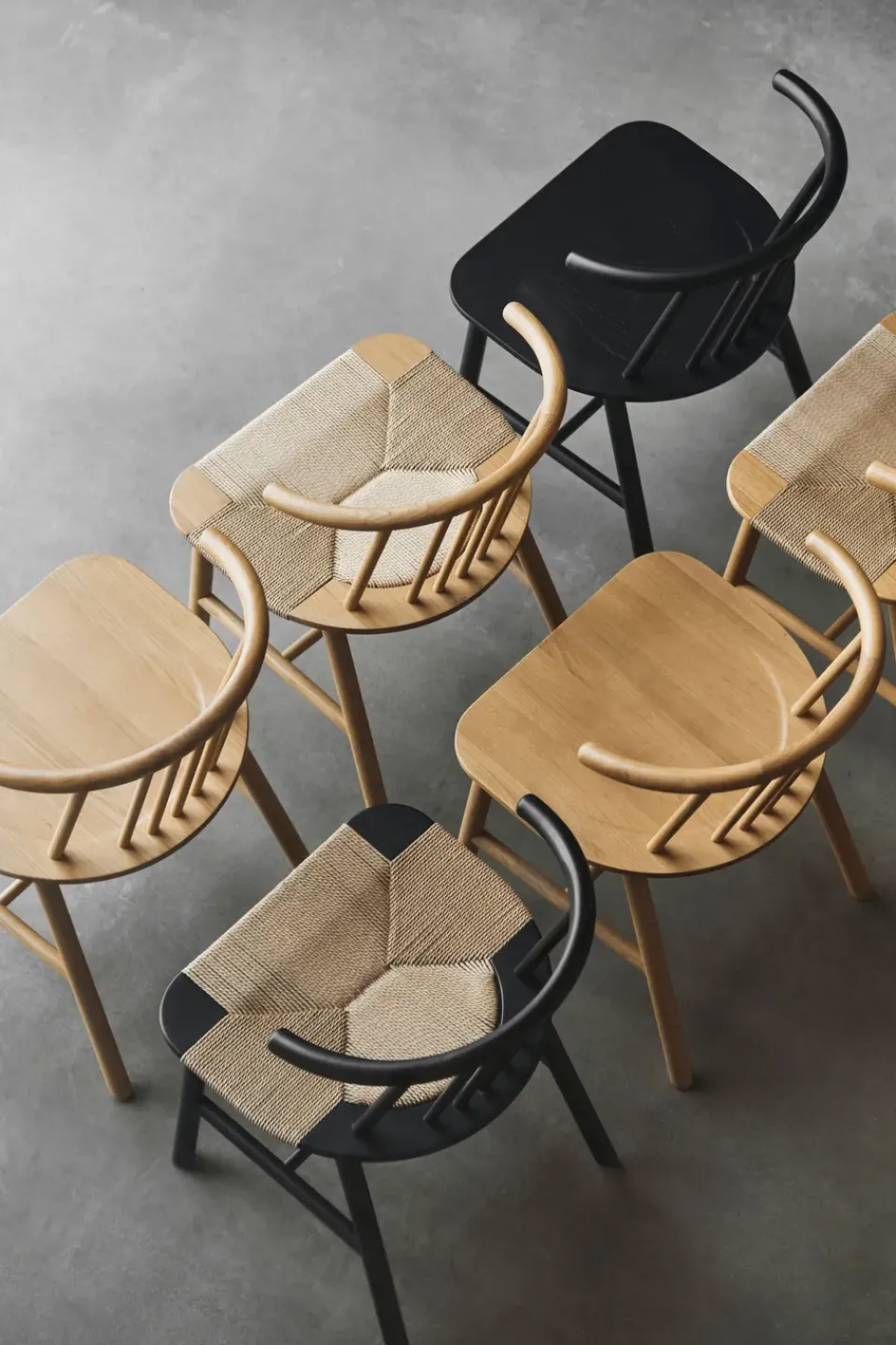 Sale NJRD VIOR dining chair wicker seat, Lacquered oak-nature Beige