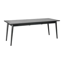Dining Tables^NJRD VIOR dining table 90x200 cm, Black lacquered oak Beige