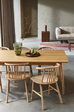 Dining Tables^NJRD VIOR dining table 90x200 cm, Lacquered oak Brown