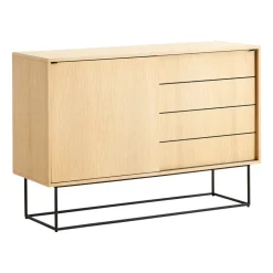 Dressers & Sideboards|Dressers & Sideboards^Woud Virka side table, high 120 cm, Oak Beige