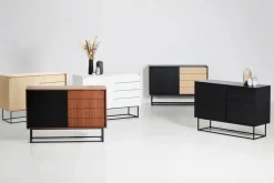 Dressers & Sideboards|Dressers & Sideboards^Woud Virka side table, high 120 cm, Oak Beige