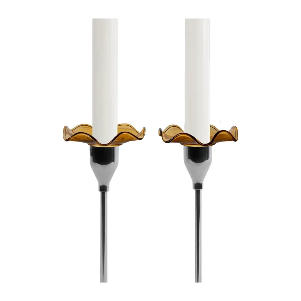 Best Sagaform Viva candle cuff 2-pack, Amber BrownOrange