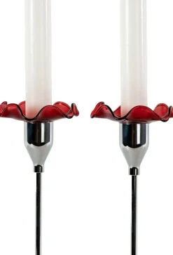 Candle Accessories^Sagaform Viva candle cuff 2-pack, Burgundy Red