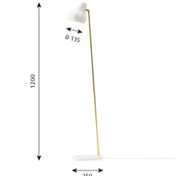 Floor Lamps^Louis Poulsen VL38 floor lamp, White