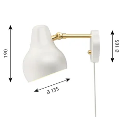 Hot Louis Poulsen VL38 wall lamp, White