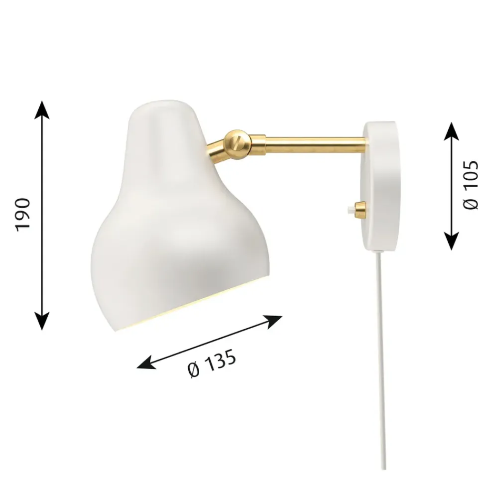 Hot Louis Poulsen VL38 wall lamp, White