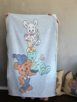 Online Ekelund Linneväveri Vänner baby blanket 72x105 cm, Blue