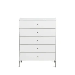 Discount Mavis Volt chest of 5 drawers , Details in stainless steel White