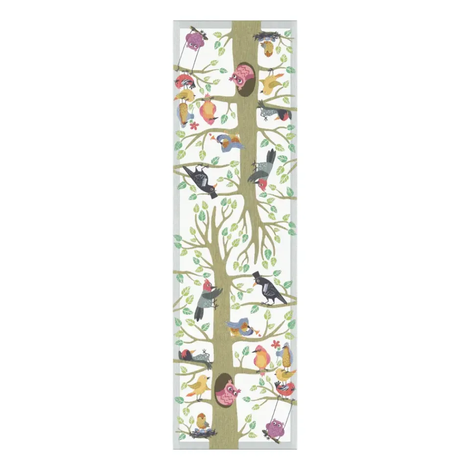 Table Runners^Ekelund Linneväveri Vårfåglar runner, 35x120 cm Multi