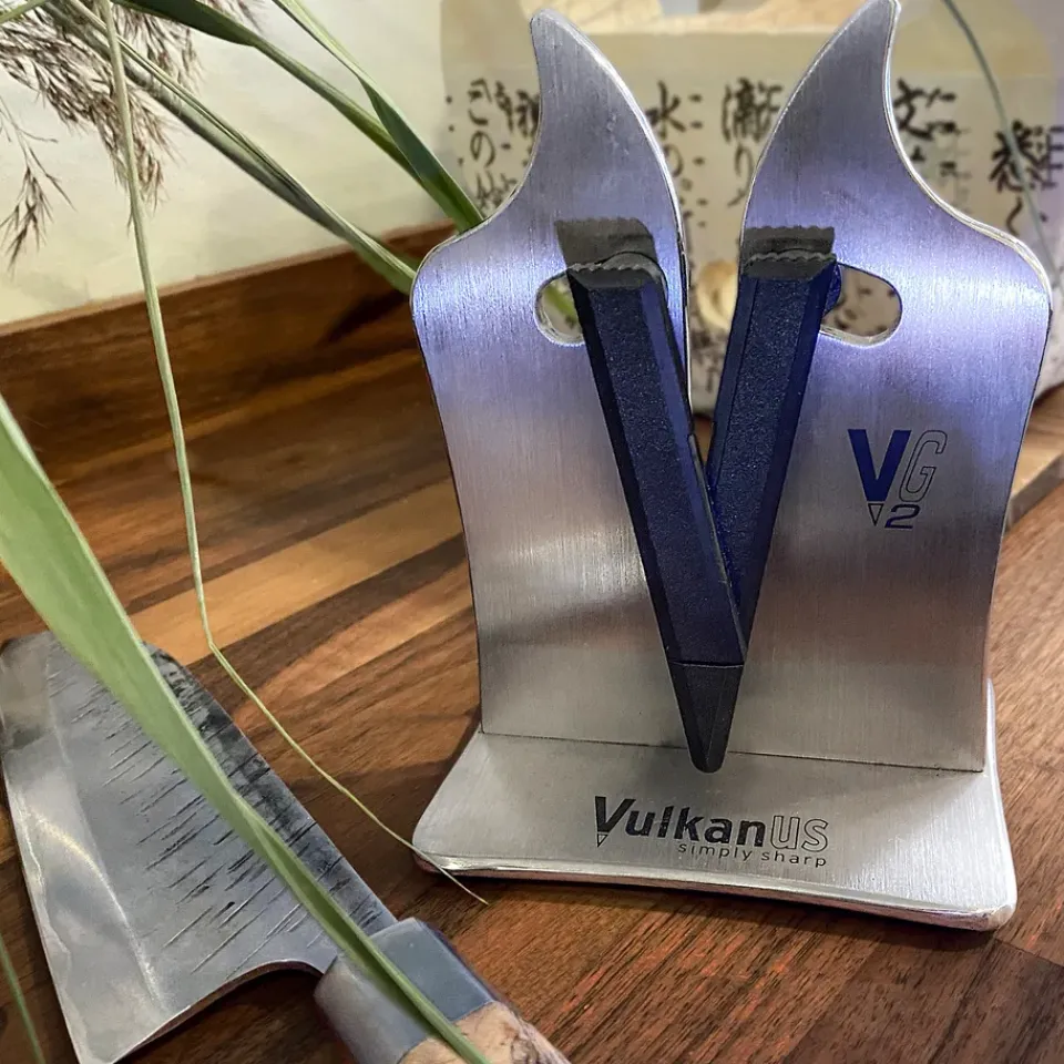 Knife Sharpeners, Stones & Honing Knives^Vulkanus VG2 Professional knife-sharpener, stainless steel Silver-coloured