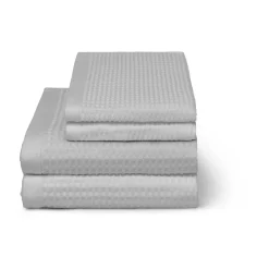 Elvang Denmark Waffle bath towel 70x140 cm, Light Grey
