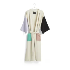 HAY Waffle bathrobe, Off -multi one size White