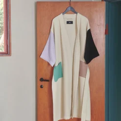 HAY Waffle bathrobe, Off -multi one size White
